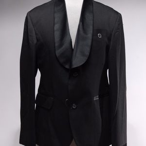 NWT Bacca Da Silva Black Wool Sport Tuxedo Blazer